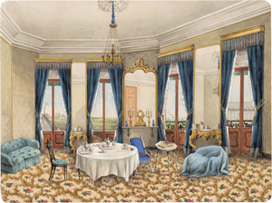 Los 6878 - Flämisch - 1866. Salon des Arztes Louis Verhaeghe in Ostende mit Blick auf die Küste - 0 - thumb
