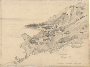 Los 6880 - Kanoldt, Edmund Friedrich - zugeschrieben - Die Côte Azur bei Monaco vom Roccabruna (Roquebrune-Cap-Martin) aus gesehen - 0 - thumb