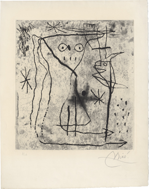 Los 7209 - Miró, Joan - Jeune fille aux deux oiseaux - 0 - thumb
