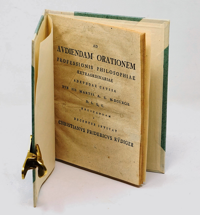 Lot 343, Auction  125, Rüdiger, Christian Friedrich, Ad audiendam orationem. Leipzig, Klaubarth, 1792