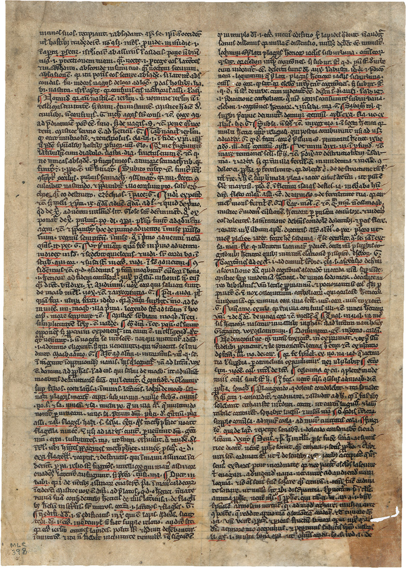 Lot 1007, Auction  125, Psalmenkommentar, Fragment einer lateinischen Handschrift auf Pergament