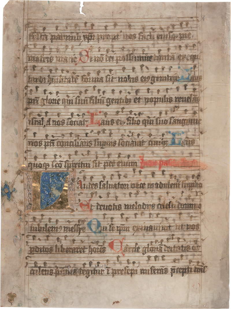 Lot 1009, Auction  125, Laudes salvatori, Einzelblatt aus einer lateinischen Choralhandschrift