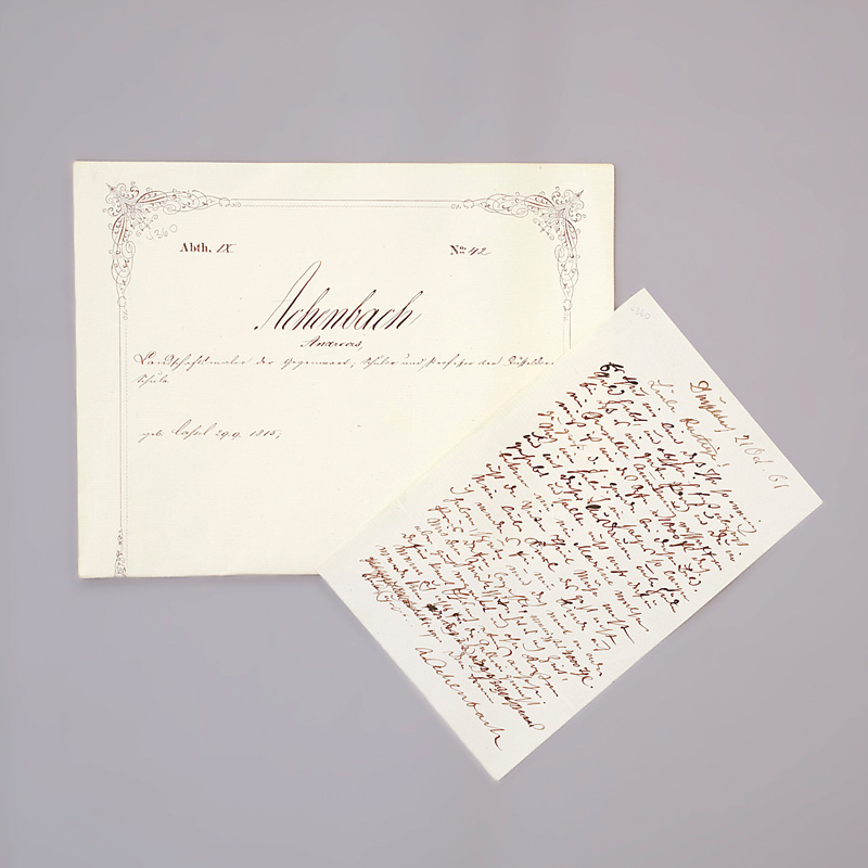 Lot 2120, Auction  125, Achenbach, Andreas, Brief an einen Freund. 1861