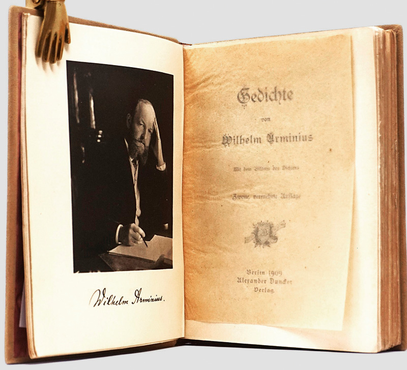 Lot 3013, Auction  125, Arminius, Wilhelm, Gedichte. Berlin, A. Duncker, 1909. - Widmungsexemplar im Ledereinband der Weimarer Kunstgewerbeschule