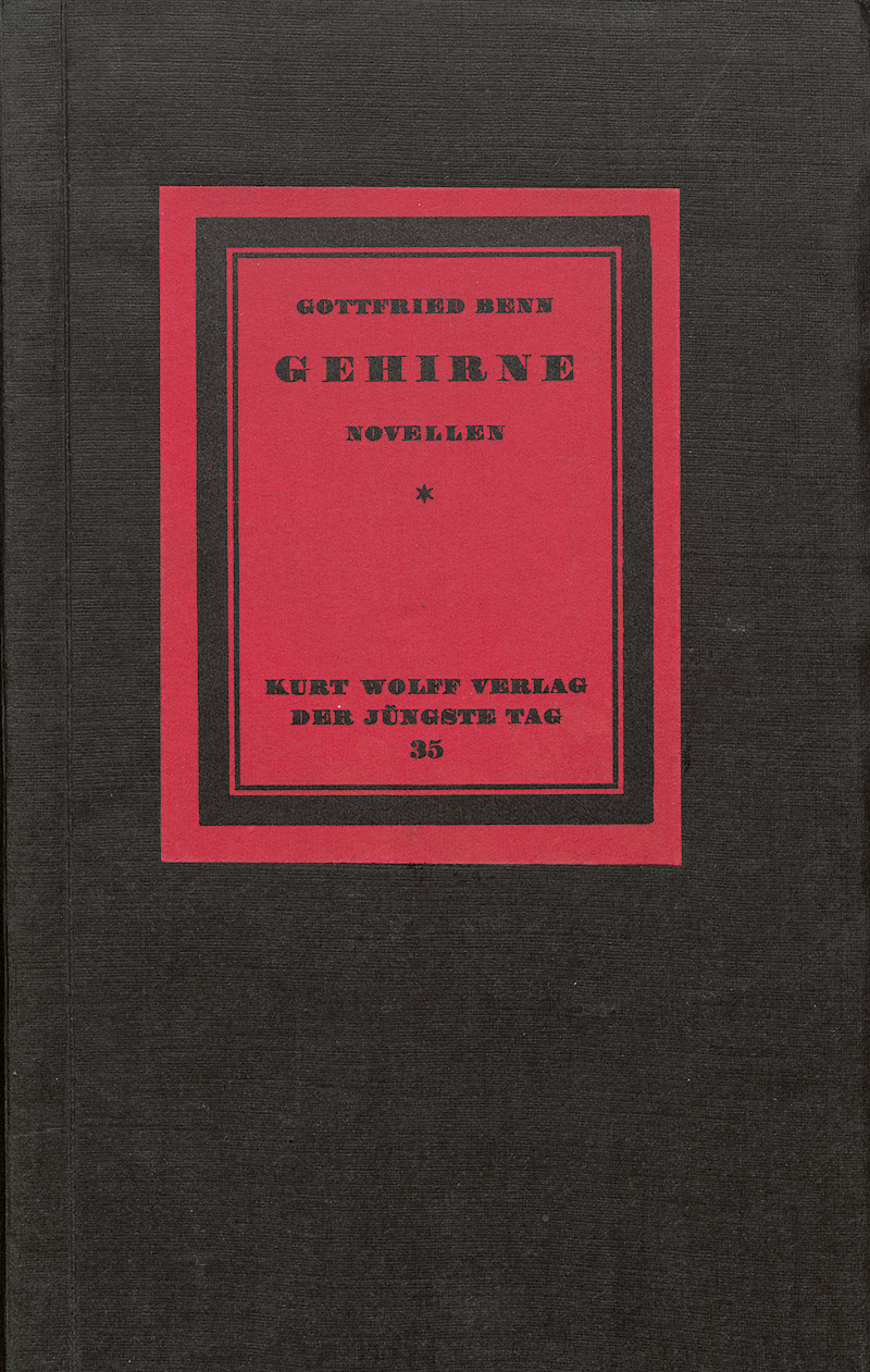 Lot 3033, Auction  125, Benn, Gottfried, Gehirne. Novellen. Leipzig, K. Wolff, 1916. – Erste Ausgabe