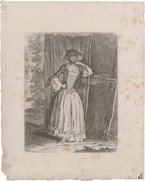 Los 5277 - Chodowiecki, Daniel Nikolaus - Eine stehende Dame (Demoiselle Quantin) - 0 - thumb