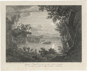 Lot 5283, Auction  126, Dies, Albert Christoph, Die beiden Landschaften mit Armida und Medea in den Lüften