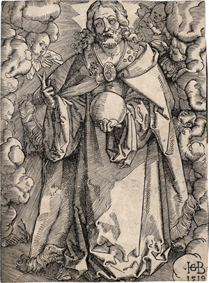 Lot 5486, Auction  126, Baldung, Hans, Der Heiland mit dem Globus umgeben von Engeln in Wolken