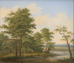 Lot 6065, Auction  126, Kobell, Ferdinand - zugeschrieben, Sommerliche Flusslandschaft