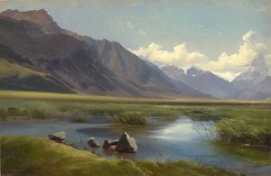 Lot 6113, Auction  126, Hummel, Carl Maria Nikolaus, Tal in den Tiroler Alpen mit kleinem See.