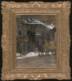 Los 6203 - Skarbina, Franz - Pferdedroschke vor der Mohrenkolonade im verschneiten Berlin - 1 - thumb