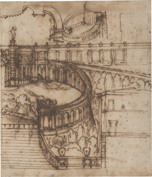 Los 6518a - Grimaldi, Giovanni Francesco - Entwurf für die Spanische Treppe in Rom - 0 - thumb