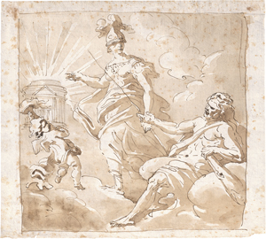 Lot 6526, Auction  126, Marcola, Marco - zugeschrieben, Minerva und Amor führen Herkules auf den Pfad der Tugend