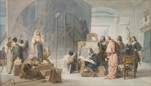 Los 6704 - Provaggi, Cesare - Raffael die Madonna zeichnend in seinem Atelier im Vatikan - 0 - thumb