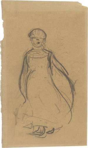 Lot 8315, Auction  126, Zille, Heinrich, Skizze einer stehenden Dame