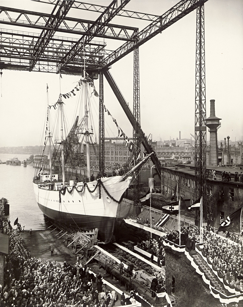 Lot 4197, Auction  126, Naval History, Launching of Gorch Fock (I), built by Blohm & Voss, Hamburg