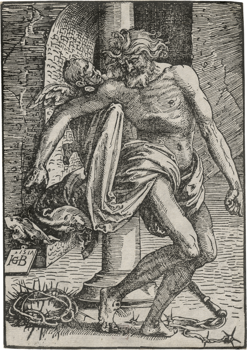 Lot 5012, Auction 126, Baldung, Hans, Christus an der Martersäule mit den Passionsinstrumenten, von einem Engel getragen