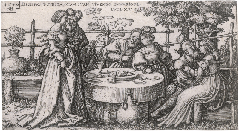 Lot 5018, Auction 126, Beham, Sebald, Die Geschichte des verlorenen Sohnes