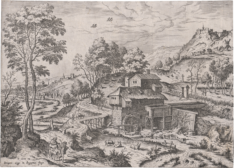 Lot 5061, Auction  126, Cock, Hieronymus, Landschaft mit der Flucht nach Ägypten