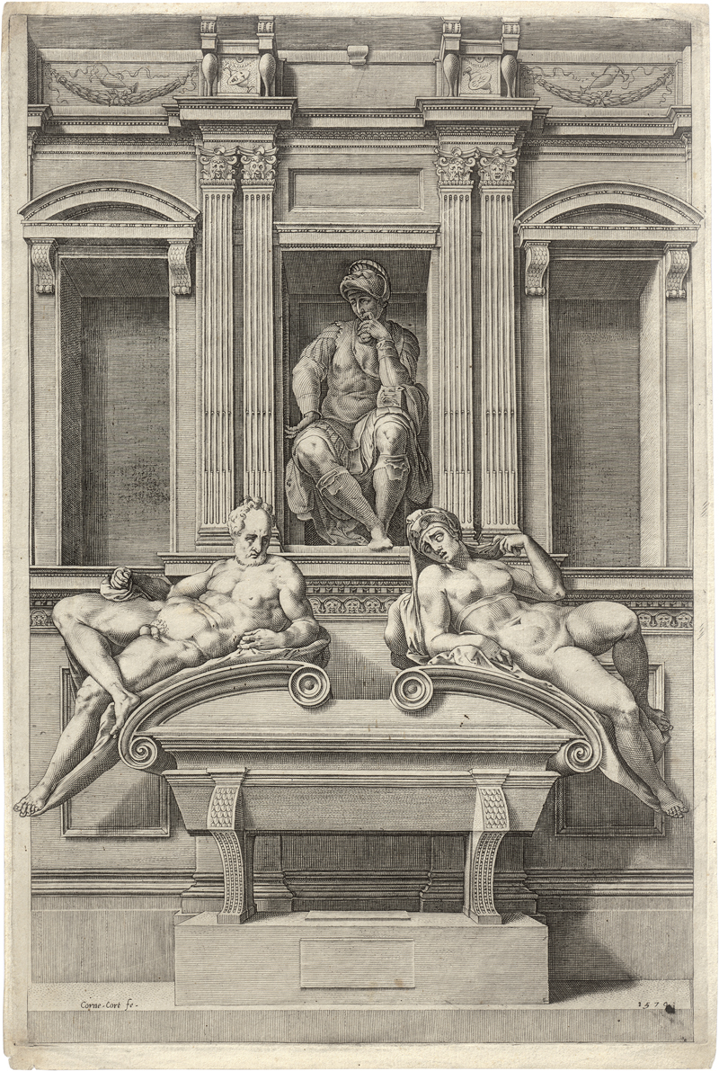 Lot 5067, Auction  126, Cort, Cornelis, Grabmal des Lorenzo de' Medici; Grabmal des Giuliano de' Medici