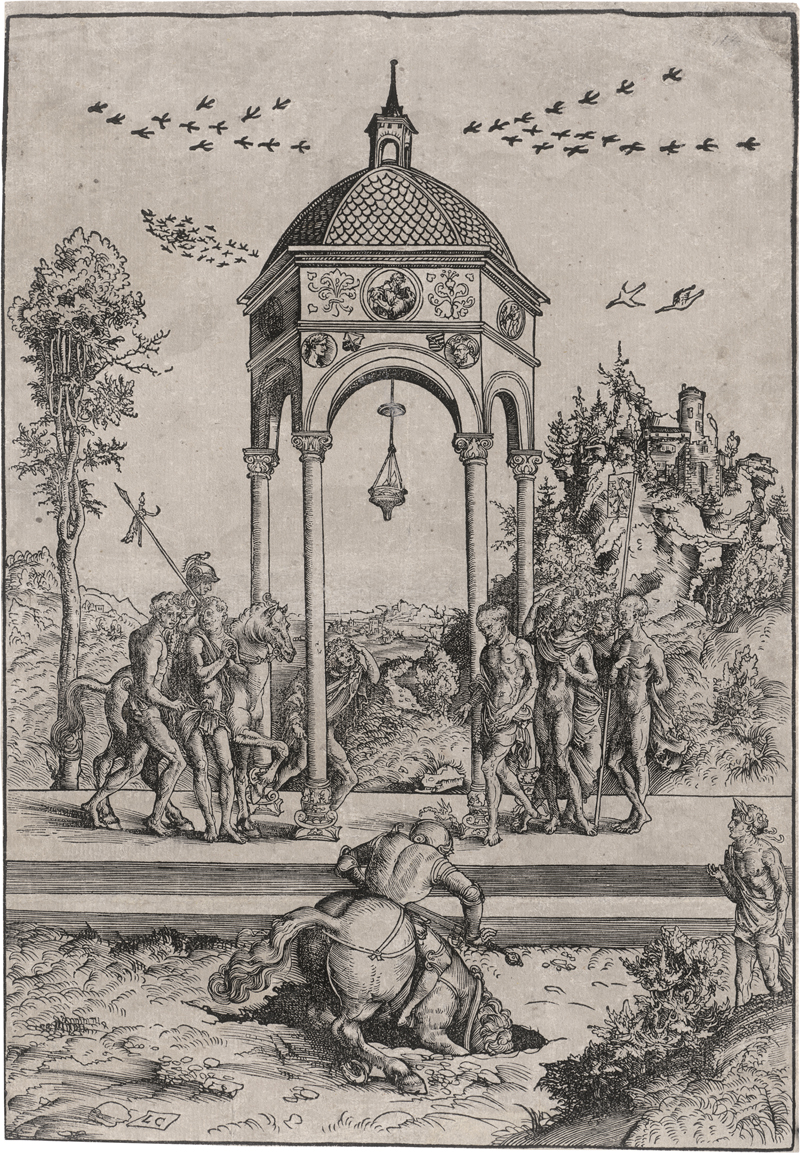 Lot 5070, Auction  126, Cranach d. Ä., Lucas, Der Opfertod des Marcus Curtius