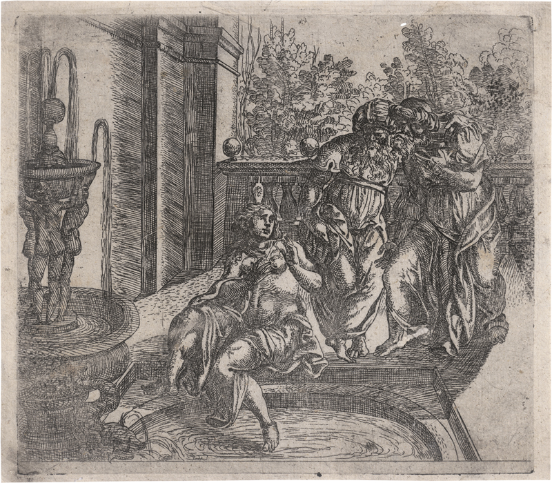 Lot 5073, Auction  126, Deutsch, um 1600. Susanna im Bade