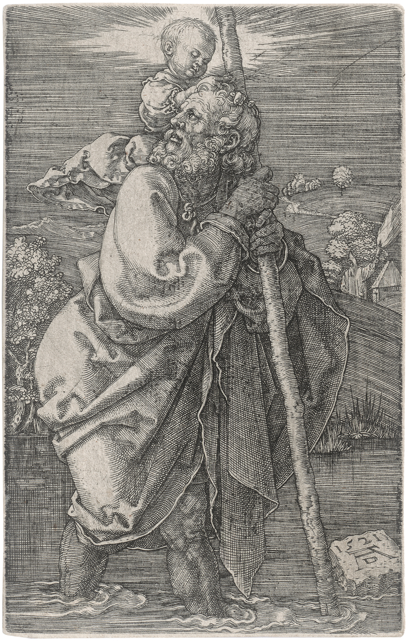 Lot 5079, Auction  126, Dürer, Albrecht, Der hl. Christopherus  mit zurückgewandtem Kopfe