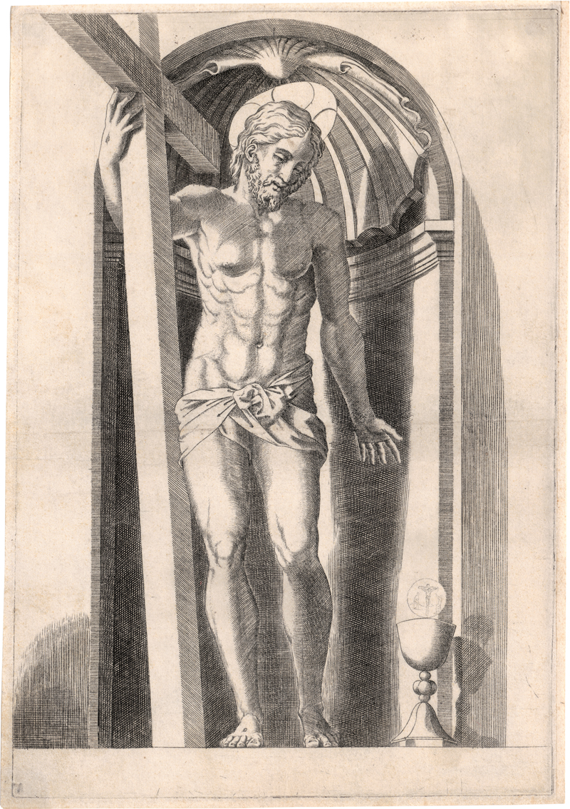 Lot 5149, Auction 126, Italienisch, um 1540. Christus mit dem Kreuz und dem Abendmahlskelch