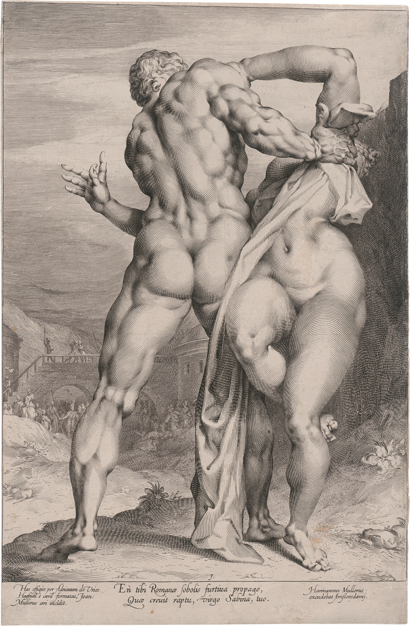 Lot 5177, Auction 126, Muller, Jan Harmensz., Der Raub einer Sabinerin, Rückenansicht