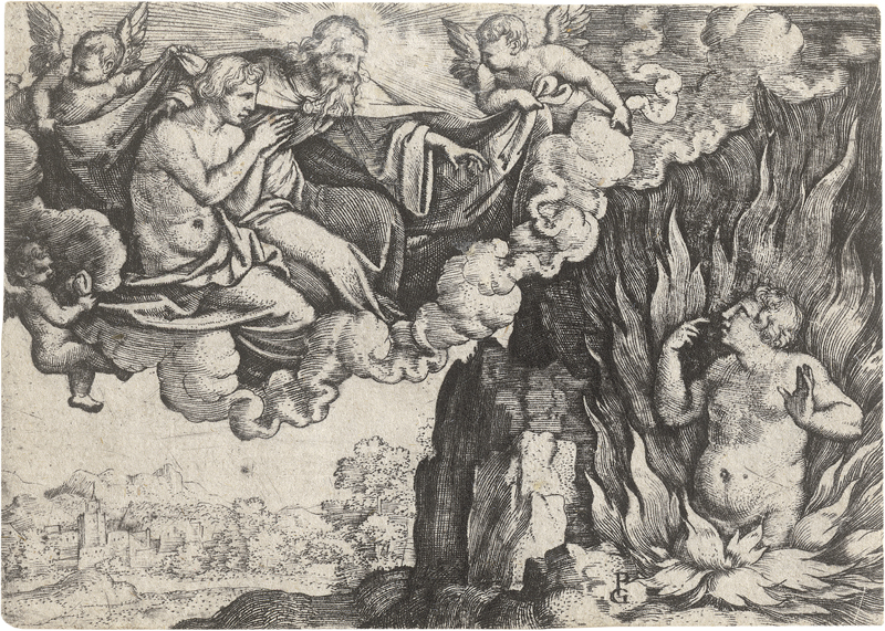 Lot 5187, Auction 126, Pencz, Georg, Die Parabel des reichen Mannes und des armen Lazarus