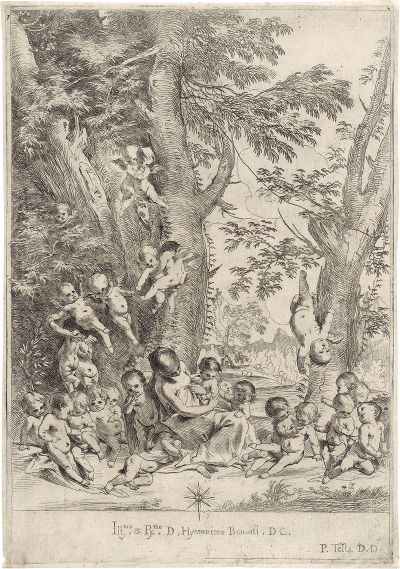 Lot 5242, Auction 126, Testa, Pietro, Caritas im Garten mit Putti
