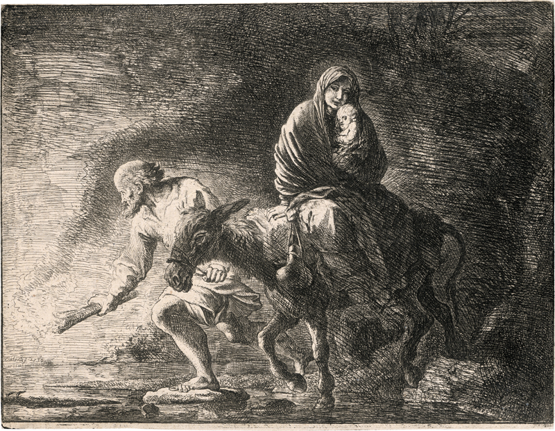 Lot 5284, Auction  126, Dietrich, Christian Wilhelm Ernst, Die Flucht der Heiligen Familie