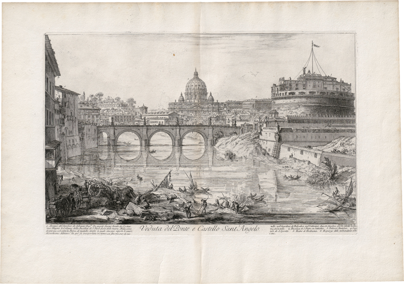 Lot 5316, Auction 126, Piranesi, Giovanni Battista, Veduta del Ponte e Castello Sant'Angelo