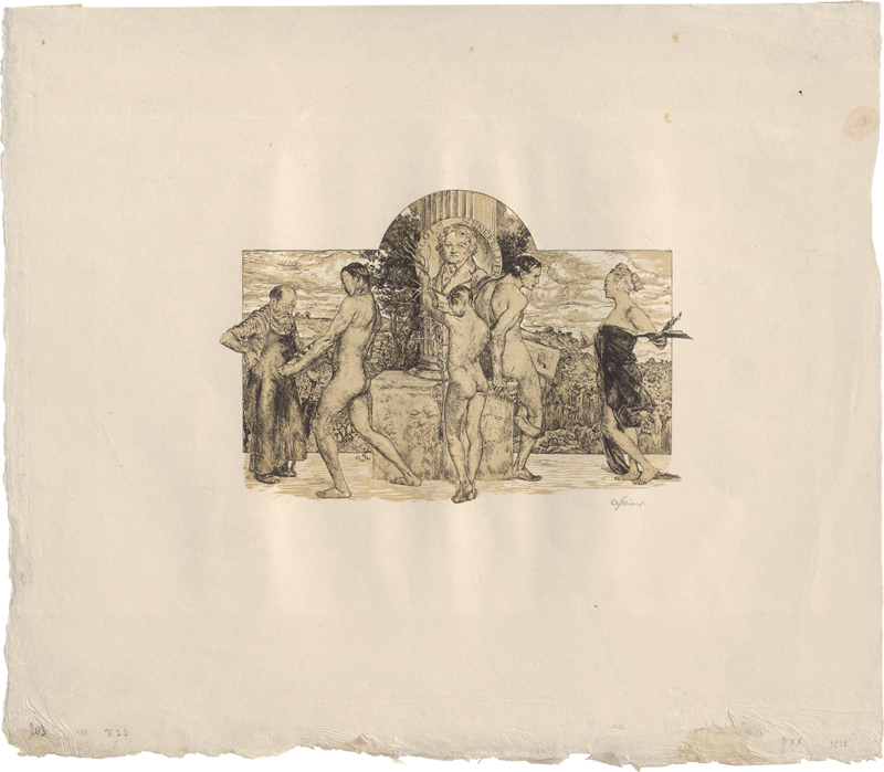 Lot 5424, Auction 126, Greiner, Otto, Senefelder-Gedenkblatt (Allegorie auf die Lithographie)