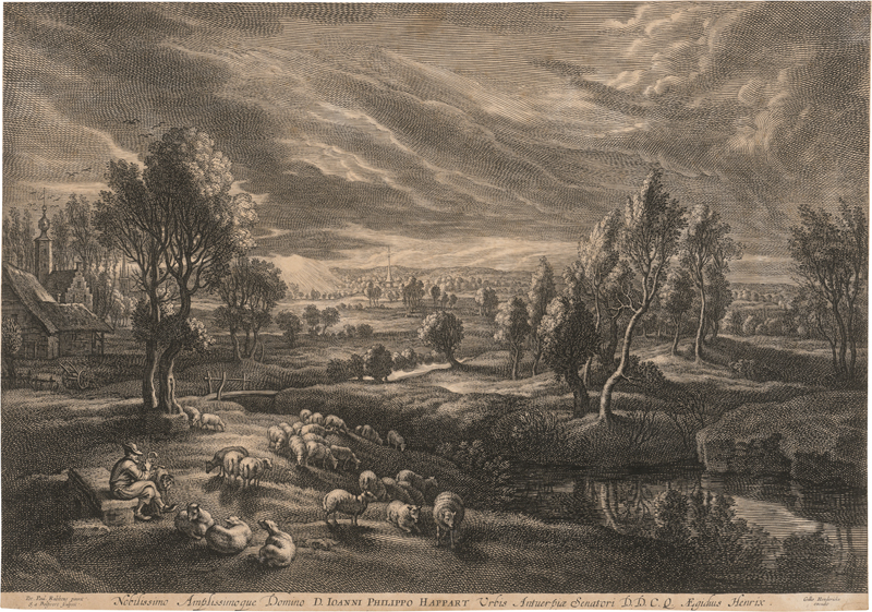 Lot 5506, Auction 126, Bolswert, Schelte Adams, Landschaft mit Schafen und Hirte