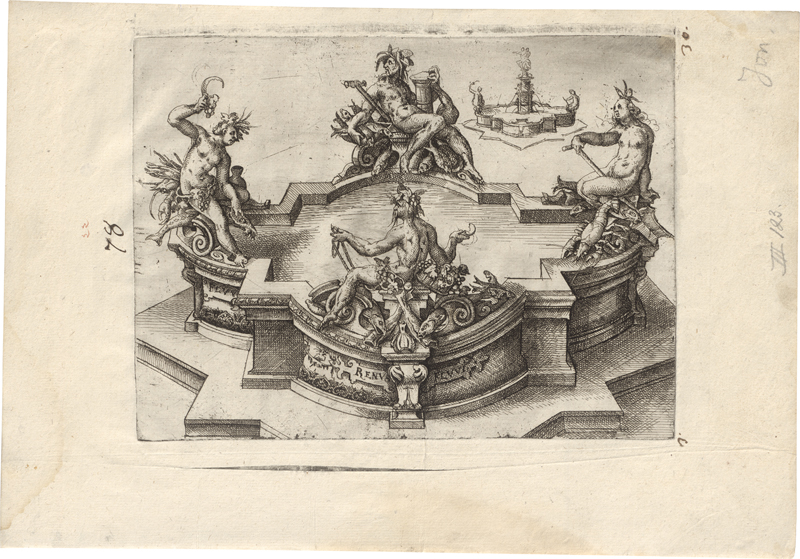 Lot 5532, Auction  126, Dietterlin, Wendel, Zwei Entwürfe für Brunnenanlagen