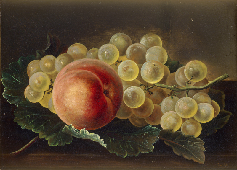 Lot 6050, Auction  126, Jensen, Johan Laurentz - zugeschrieben, Früchtestillleben mit Pfirsich und Trauben