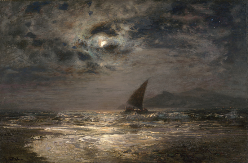 Lot 6144, Auction 126, Koerner, Ernst Carl Eugen, Mondnacht an der Küste von Zakynthos in Griechenland