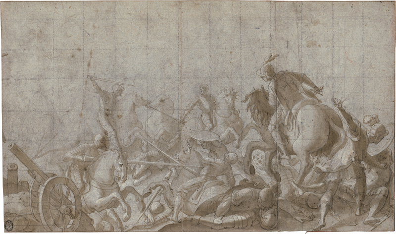Lot 6515, Auction 126, Italienisch, spätes 16. Jh. Reiterschlacht