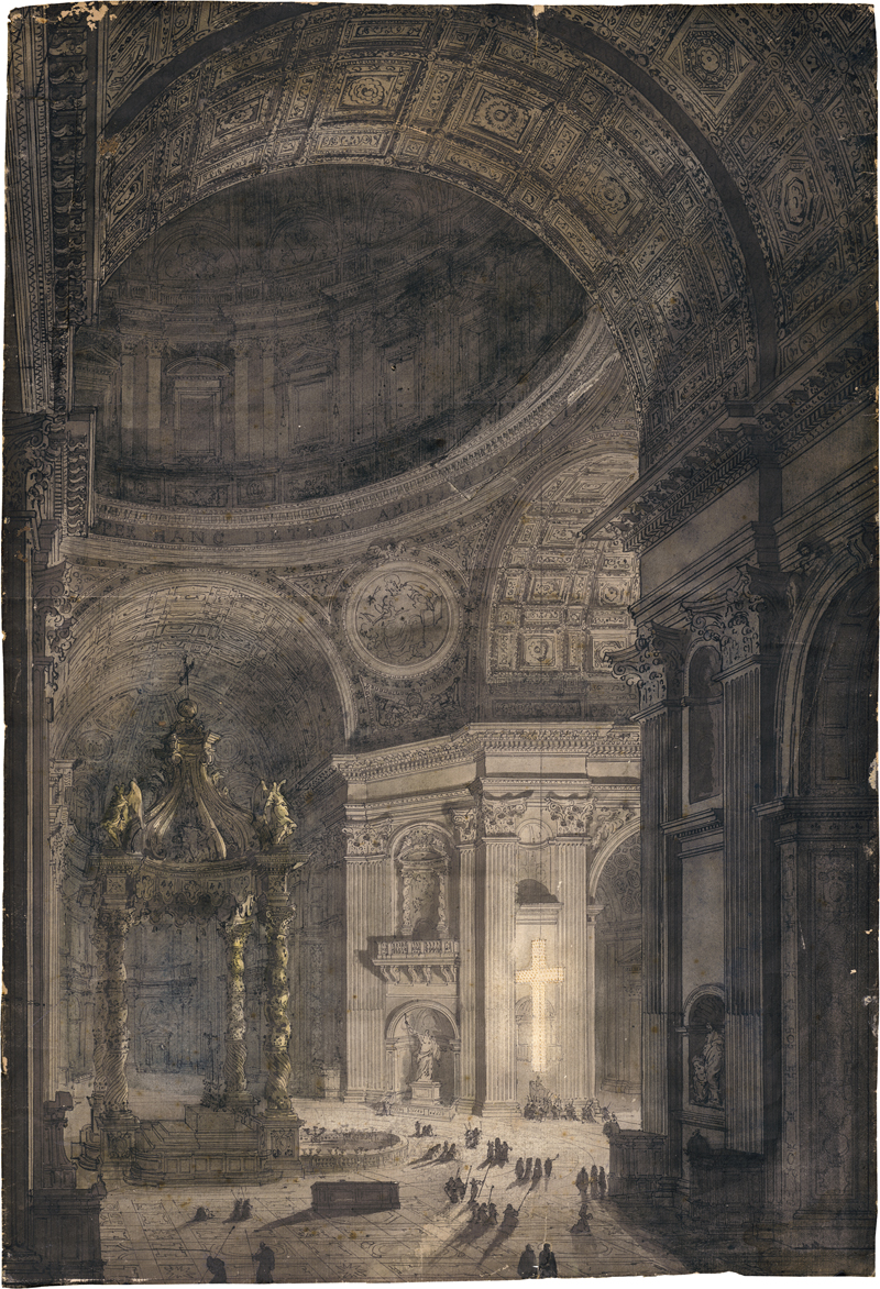 Lot 6583, Auction  126, Desprez, Louis-Jean - zugeschrieben, Illumination de la Croix de Saint-Pierre