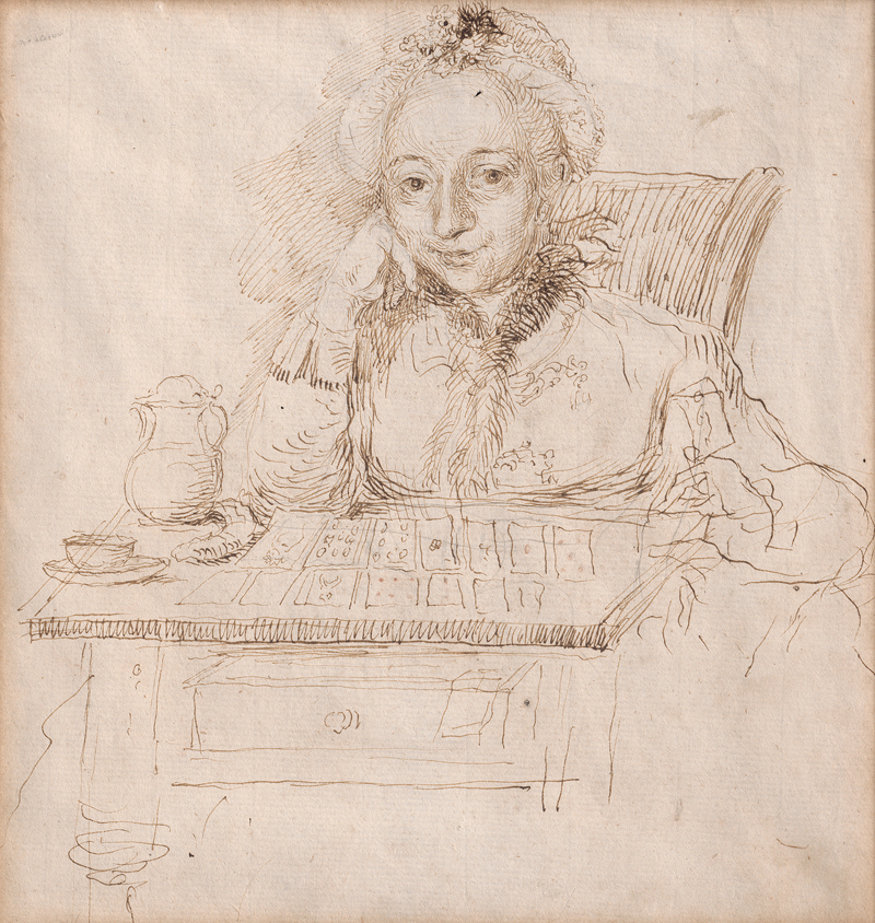 Lot 6603, Auction 126, Berliner Schule, um 1760. Bildnis einer Dame beim Patience Spiel