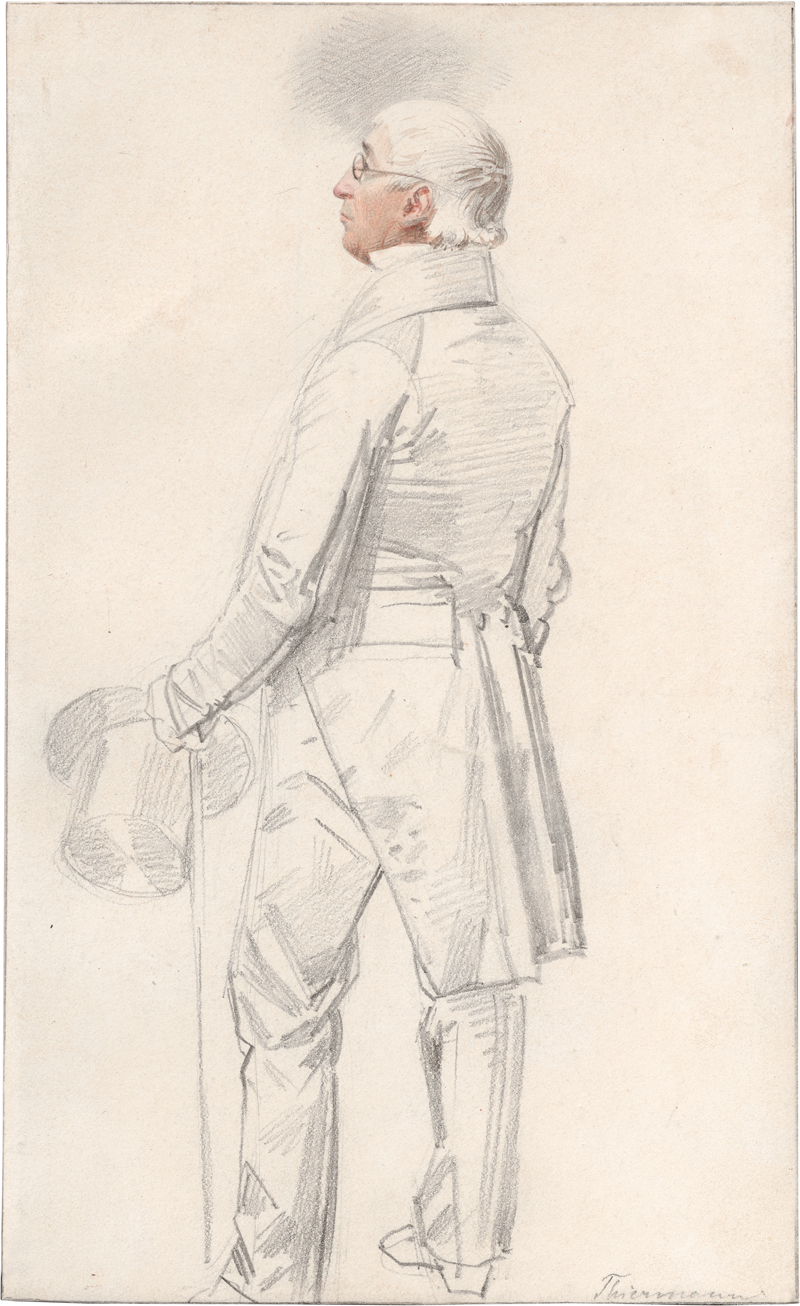 Lot 6627, Auction 126, Krüger, Franz, Bildnis eines Herrn mit Zylinder in Rückenansicht