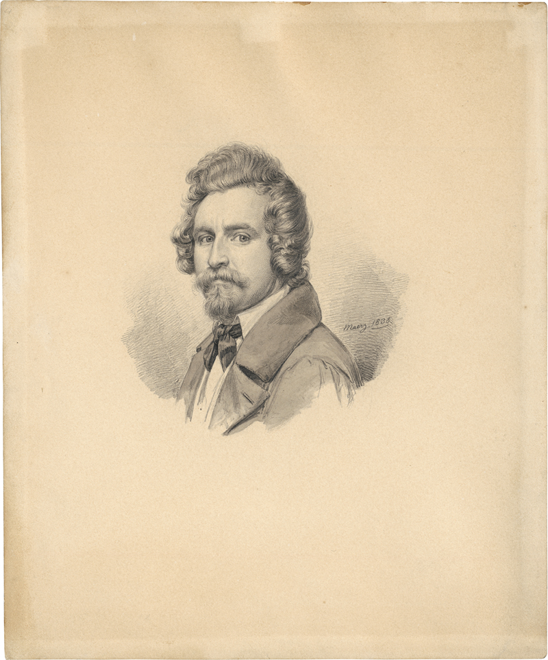 Lot 6661, Auction  126, Lessing, Carl Friedrich, Bildnis eines jungen Künstlers mit Vollbart