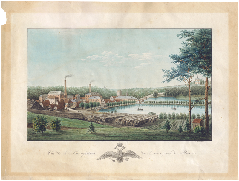 Lot 6696, Auction  126, Du Pasquier, Louis, Vue de la manufacture de Zareva près de Moscou
