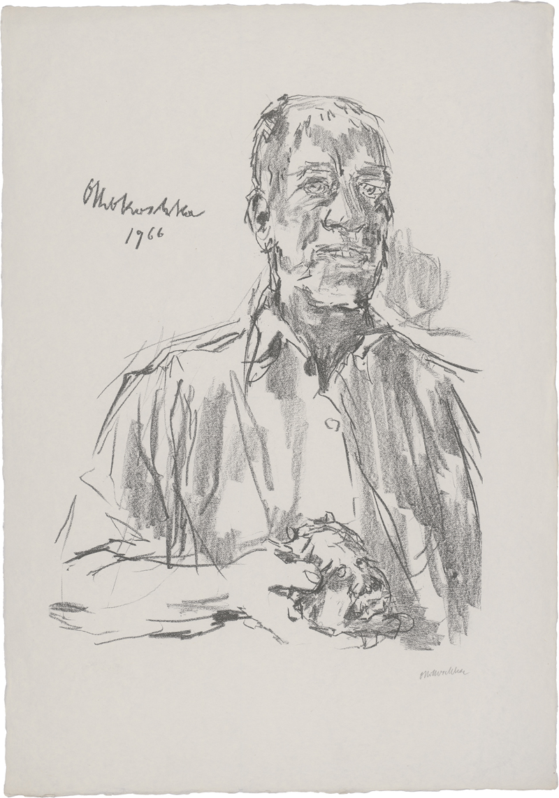 Lot 8150, Auction  126, Kokoschka, Oskar, Selbstbildnis mit Faunskopf