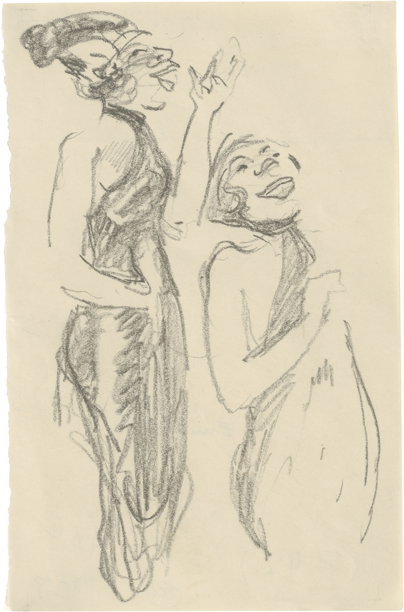 Lot 8214, Auction  126, Orlik, Emil, Zwei Sängerinnen; Rastende Kamele