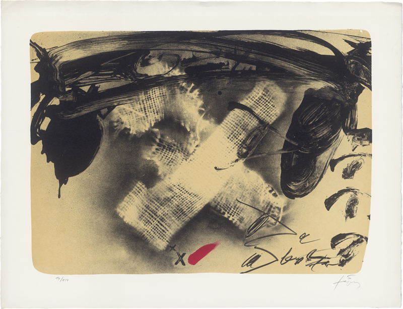 Lot 8272, Auction  126, Tàpies, Antoni, X de tissu