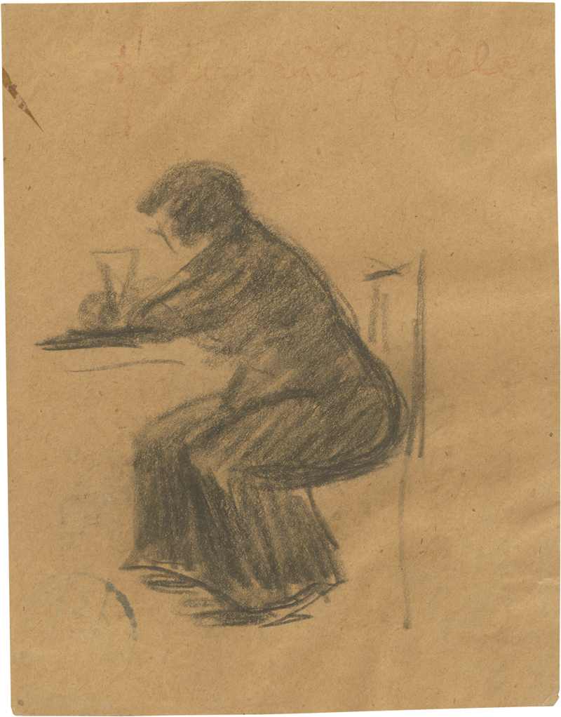 Lot 8313, Auction 126, Zille, Heinrich, Frau am Schreibtisch