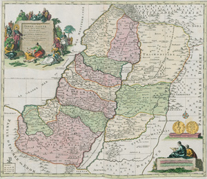 Lot 106, Auction  127, Mortier, Cornelius und Covens, Jean, Carte de la terre Sainte divisée selon les douze tribus d'Israel