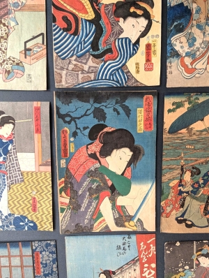 Los 602 - Bijin-ga - Sammlung von 36 Ukiyo-e Farbholzschnitten verschiedener Künstler. Tokio 1831-1866 - 7 - thumb